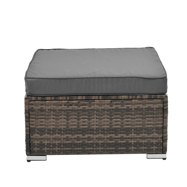 Patio Furniture, Outdoor Furniture, Seasonal PE Wicker Furniture, 4 Set Wicker Furniture With Tempered Glass Coffee Table